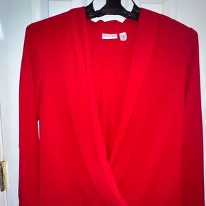 Kim Rogers Red blouse